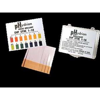 Hydrion Brilliant Plastic pH Strip 1-14 Cat 7800