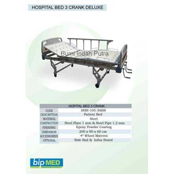 tempat tidur rumah sakit - hospital bed 3 crank deluxe abs