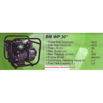BM WP 30 BOOMER Water Pump