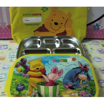 Lunch Box Tray Winnie The Pooh Stainless Ste
