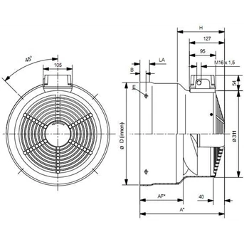 WISTRO Cooling Fan AEG AMF ( Bg71-160)