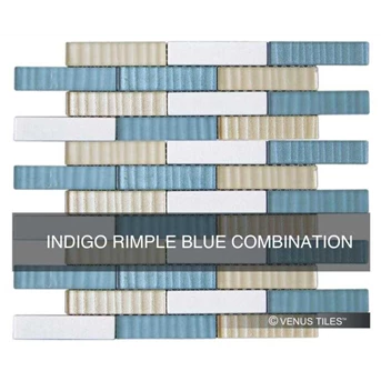 venus tiles tipe indigo rimple blue combination