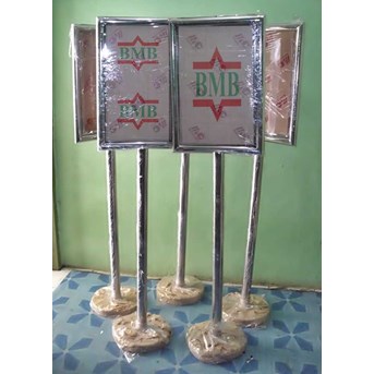 standing poster | standing signage | tiang banner | tiang display | tiang promosi | tiang informasi | tiang display stainless
