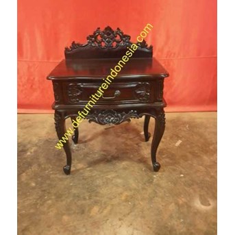 Bedside Table with carving, classic furniture, antique furniture | defurnitureindonesia DFRIBT-43