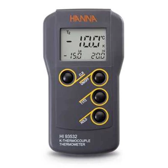 hanna hi 93532 dual-input, k-type thermocouple thermometer
