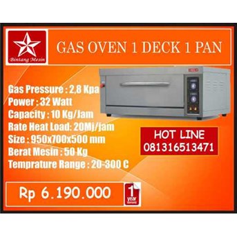 Oven Gas 1 Deck