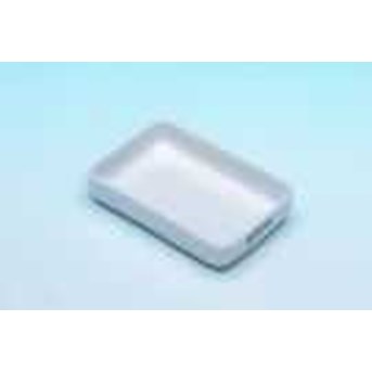 Incinerating Dishes conical, rectangular glazed, flat bottom
