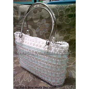 Tas Mote Putih Biru Kecil