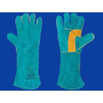 cig hand protection welding gloves - green gold
