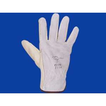 cig hand protection work gloves - leather reinforced palm glove