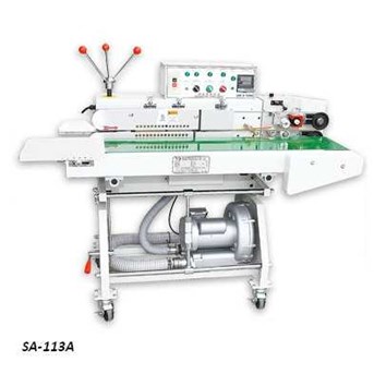 Continuous-Type Sealing Machine ( with Data Printing and Vacuum Suction Device )