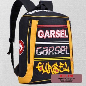 Tas Ransel Backpack Hitam Kom - BTP420