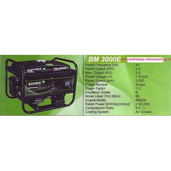 BM 3000E BOOMER generators