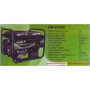 BM 6000E BOOMER generators
