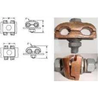 GROUND CLAMP FOR PARALLEL CABLE TO FLAT BAR