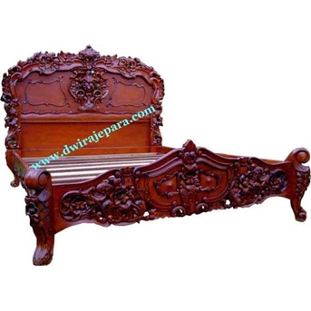 Jepara furniture mebel Bed Racoco Classic style by CV.Dwira jepara furniture Indonesia.