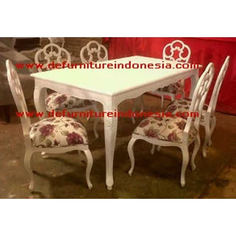 Girly Dining Chair Set, Painted furniture, Indonesia Furniture | Defurniture Indonesia DFRIDCS - 9