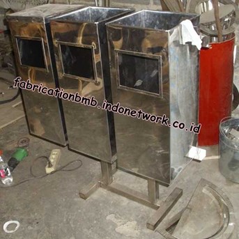 tong sampah gantung | tempat sampah stainless pilah tiga | tong sampah unik | tempat sampah stainless | baksampah stainless steel