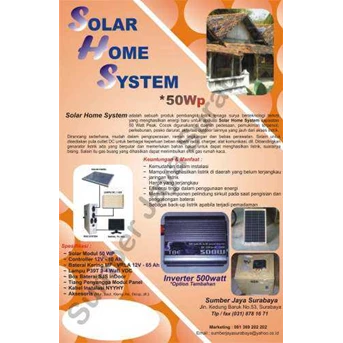 Solar Home System 50 WP Standar Proyek Pemerintah