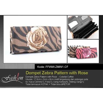 Dompet Zebra Pattern Rose FFWW.ZMW1.CF