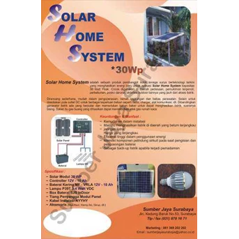 Penerangan Rumah ( Solar Home System) paket 30 WP