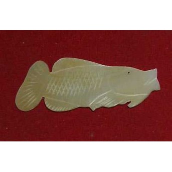 Mother Of Pearl Shell Carving / Mutiara Kerang Ukiran Bros Ikan MOP