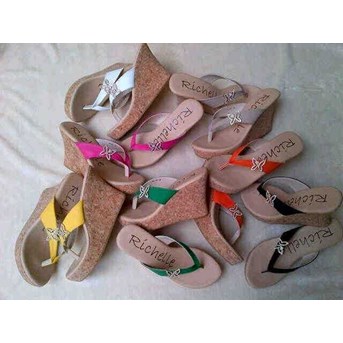 Sandal wedges butterfly