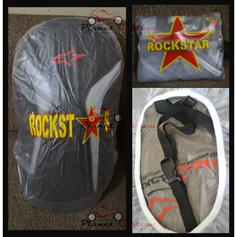 Rain Bag Cover Transparan ROCK STAR