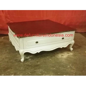 French furniture Coffee Table with two Drawer | defurnitureindonesia DFRIT - 97