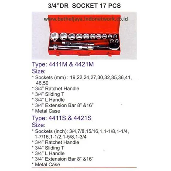 Lippro 3/ 4 dr Socket set @ 17 pcs Japan