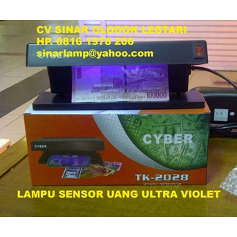 Lampu Sensor Uang UV 2 x 6W Money Detector