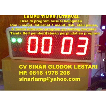 Lampu Timer Interval Display
