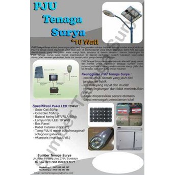 PJU tenaga surya Led 10Watt