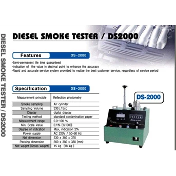 diesel smoke tester pinetec ds-2000 (detektor gas buang diesel)-1