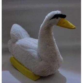 Boneka Angsa Putih, Mainan Anak yang lucu dan bisa dinaiki dibuat dari KARDUS