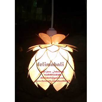 capiz lotus hanging lamp