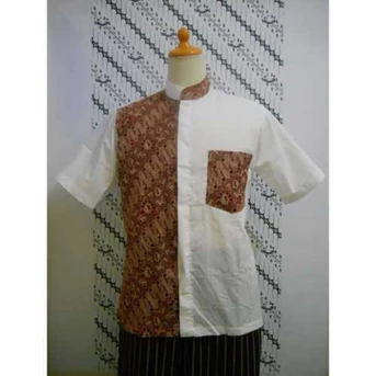Koko Kombinasi Batik Pendek