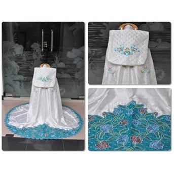 Mukena Ashanty Putih Bordir Batik Bunga