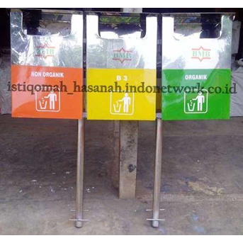 tempat sampah stainless | tong sampah stainless | bak sampah stianless | tempat sampah pilah tiga | tong sampah stianless kotak | tempat sampah organik, anorganik, b3