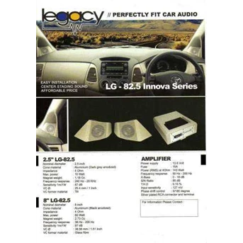 LEGACY INNOVA SERIES LG-82.5 ( Sound System Khusus untuk Toyota Kijang Innova Series )