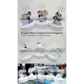 Penjepit Memo Tempat Cincin Pengantin