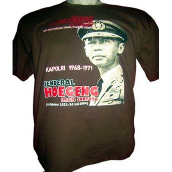 Kaos Tokoh JENDERAL HOEGENG IMAM SANTOSO, Sang Polisi Antisuap