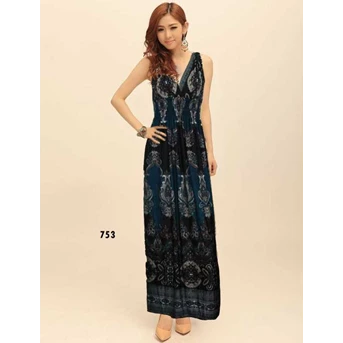 T 753 BLUE ( LONG DRESS)