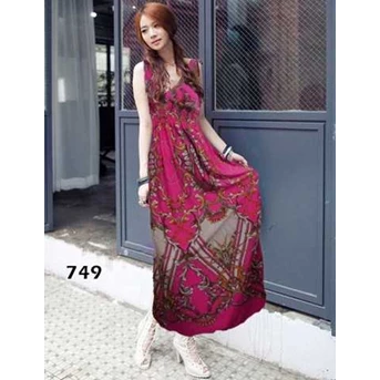 T 749 PINK ( LONG DRESS)