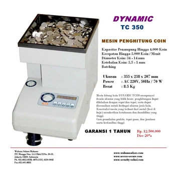 Mesin Hitung Coin DYNAMIC TC 350