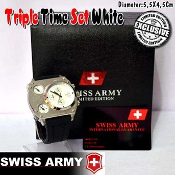 Jam Swiss Army Triple Time Set White 3waktu Dalam 1 Jam 875.000 HARGA SUPPLIER GARANSI RESMI