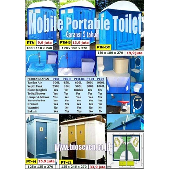 BioSeven Portable toilet, Mobile toilet, Toilet portabel, WC portabel, MCK, Kakus FRP, Toilet kontainer