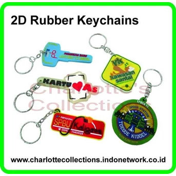Rubber keychain 2D/ gantungan kunci karet 2D
