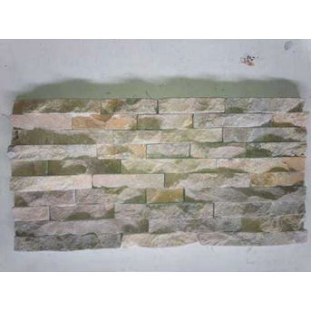 WL 8. wall cladding batu alam susun sirih kuning