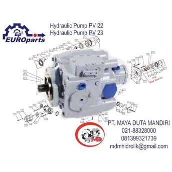 Pompa Hidrolik, Main Pump, Hydraulic Pump, Axial piston Pump truk mixer / truk molen seri PV 22 dan PV 23 dan spare parts